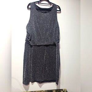 LANE BRYANT Women's Size 22/24 Black Shimmery Sleeveless Cocktail Dress